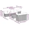 8-Daļīgs Dārza Dīvāna Komplekts Ar Matračiem Pelēka Rotangpalma Vidaxl