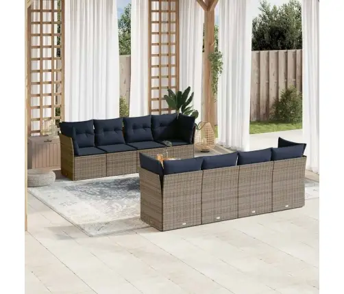 9-Osaline Aiadiivani Komplekt Patjadega, Hall, Polürotang