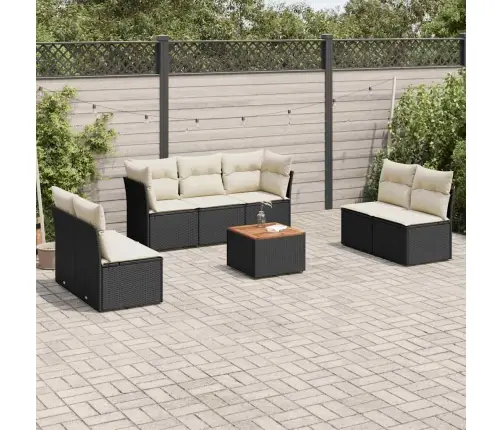 8-Osaline Aiadiivani Komplekt Patjadega, Must, Polürotang