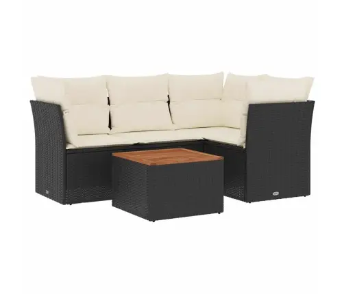 5-Daļīgs Dārza Dīvāna Komplekts Ar Matračiem, Pe Rotangpalma Vidaxl