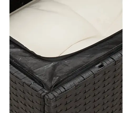 6-Osaline Aiadiivani Komplekt Patjadega, Must, Polürotang