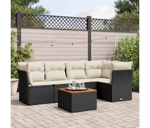 6-Osaline Aiadiivani Komplekt Patjadega, Must, Polürotang