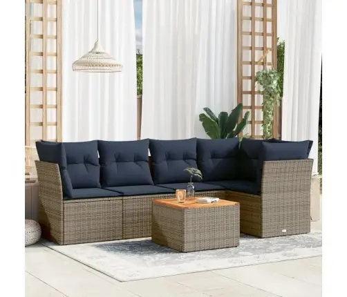 6-Osaline Aiadiivani Komplekt Patjadega, Hall, Polürotang