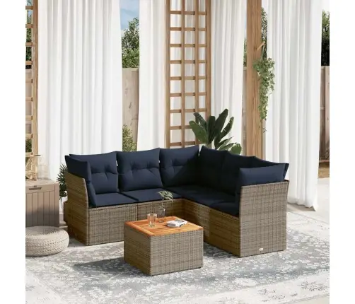 6-Osaline Aiadiivani Komplekt Patjadega, Hall, Polürotang