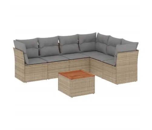 7-Daļīgs Dārza Dīvāna Komplekts Ar Matračiem,Pe Rotangpalma Vidaxl