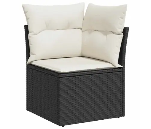 8-Daļīgs Dārza Dīvāna Komplekts, Matrači, Melna Pe Rotangpalma Vidaxl