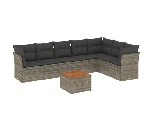 8-Osaline Aiadiivani Komplekt Patjadega, Hall, Polürotang