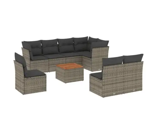 9-Osaline Aiadiivani Komplekt Patjadega, Hall, Polürotang 9-Osaline Aiadiivani Komplekt Patjadega, Hall, Polürotang