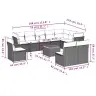 11-Daļīgs Dārza Dīvāna Komplekts, Matrači, Bēša Pe Rotangpalma Vidaxl