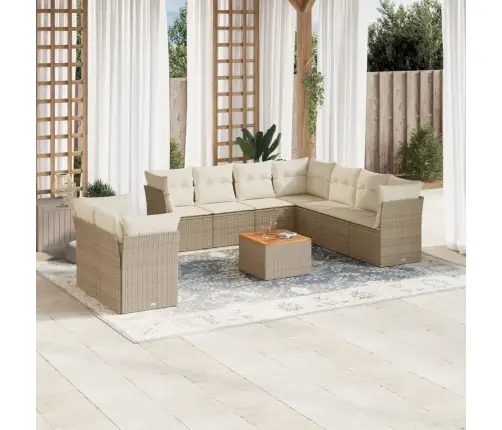 11-Osaline Aiadiivani Komplekt Patjadega, Beež, Polürotang