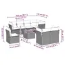 9-Daļīgs Dārza Dīvāna Komplekts Ar Matračiem Pelēka Rotangpalma Vidaxl