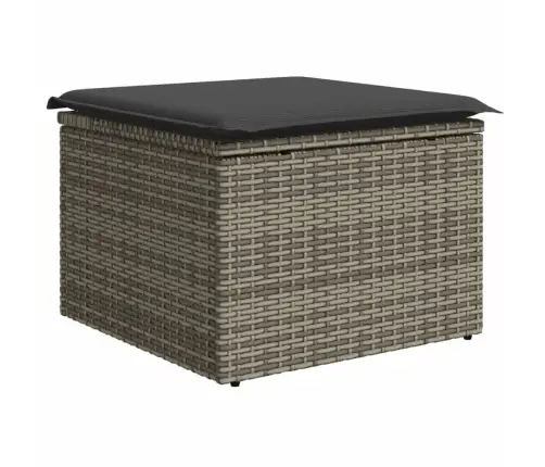 7-Daļīgs Dārza Dīvāna Komplekts, Matrači, Pelēka Pe Rotangpalma Vidaxl