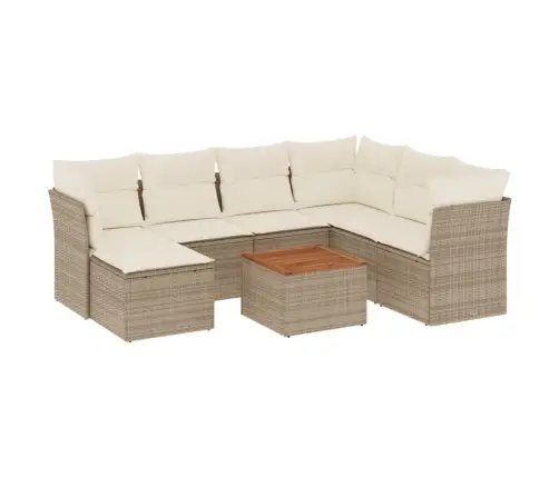 8-Osaline Aiadiivani Komplekt Patjadega, Beež, Polürotang