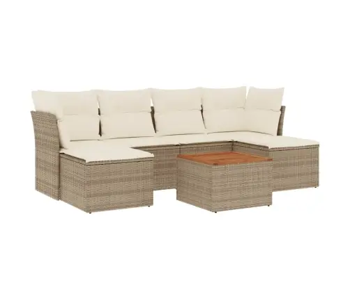 7-Osaline Aiadiivani Komplekt Patjadega, Beež, Polürotang