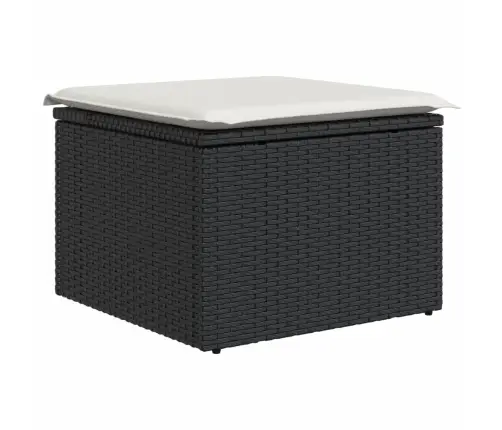 8-Osaline Aiadiivani Komplekt Patjadega, Must, Polürotang