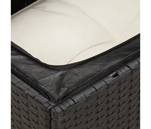 8-Osaline Aiadiivani Komplekt Patjadega, Must, Polürotang