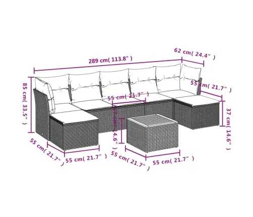 8-Daļīgs Dārza Dīvāna Komplekts Ar Matračiem, Pelēks Pe Pinums Vidaxl 8-Daļīgs Dārza Dīvāna Komplekts Ar Matračiem, Pelēks Pe Pinums Vidaxl