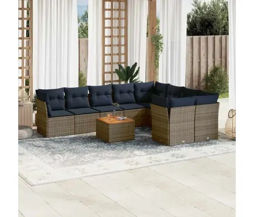 10-Osaline Aiadiivani Komplekt Patjadega, Hall, Polürotang