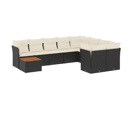 10-Osaline Aiadiivani Komplekt Patjadega, Must, Polürotang