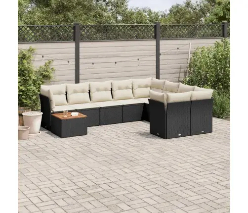 10-Osaline Aiadiivani Komplekt Patjadega, Must, Polürotang