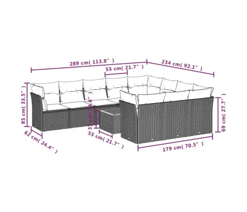 11-Osaline Aiadiivani Komplekt Patjadega, Beež, Polürotang