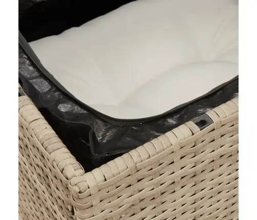 11-Daļīgs Dārza Dīvāna Komplekts, Matrači, Bēša Pe Rotangpalma Vidaxl