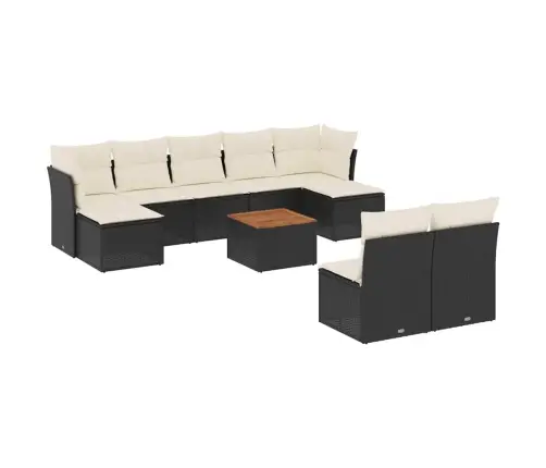 10-Osaline Aiadiivani Komplekt Patjadega, Must, Polürotang