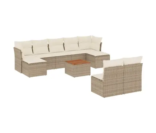 10-Osaline Aiadiivani Komplekt Patjadega, Beež, Polürotang