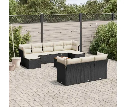 11-Osaline Aiadiivani Komplekt Patjadega, Must, Polürotang