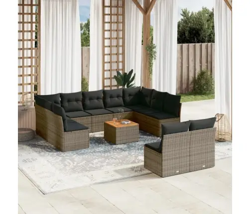 12-Osaline Aiadiivani Komplekt Patjadega, Hall, Polürotang