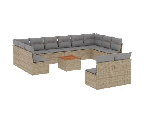 13-Osaline Aiadiivani Komplekt Patjadega, Beežid Toonid