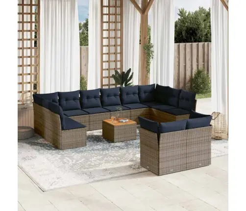 13-Osaline Aiadiivani Komplekt Patjadega, Hall, Polürotang