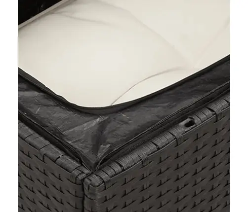 Sodo Komplektas Su Pagalvėlėmis, 14 Dalių, Juodas, Poliratanas