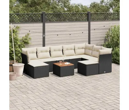 10-Osaline Aiadiivani Komplekt Patjadega, Must, Polürotang