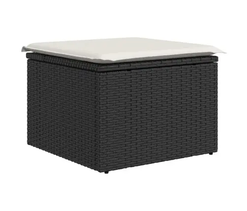 Sodo Komplektas Su Pagalvėlėmis, 11 Dalių, Juodas, Poliratanas