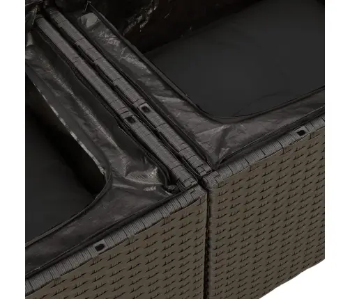 4-Daļīgs Dārza Dīvāna Komplekts Ar Matračiem, Pe Rotangpalma Vidaxl