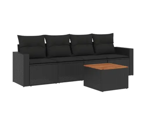 5-Daļīgs Dārza Dīvāna Komplekts Ar Matračiem, Pe Rotangpalma Vidaxl