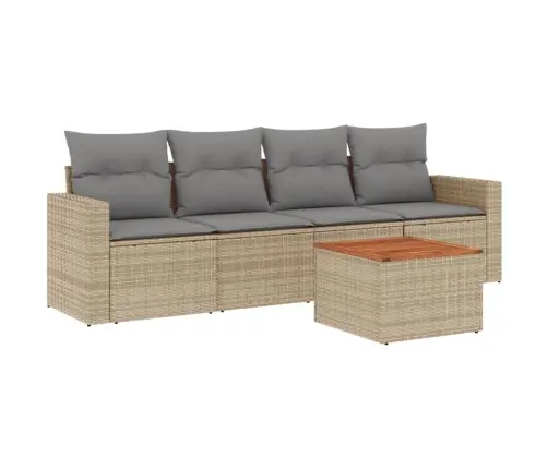 5-Osaline Aiadiivani Komplekt Patjadega, Beež, Polürotang