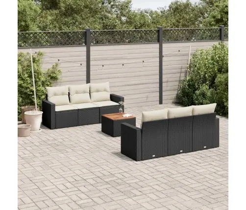 7-Osaline Aiadiivani Komplekt Patjadega, Must, Polürotang