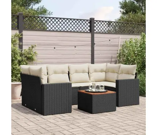 7-Osaline Aiadiivani Komplekt Patjadega, Must, Polürotang