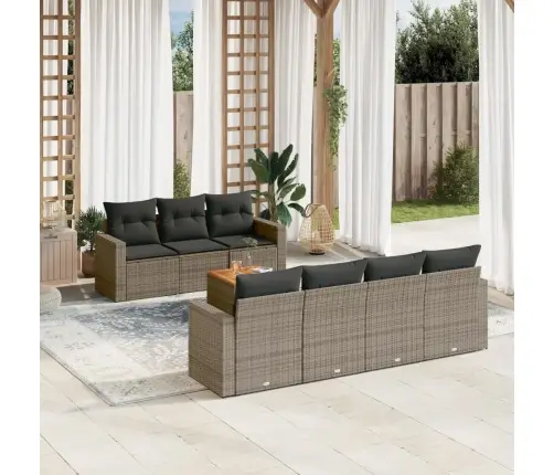 8-Osaline Aiadiivani Komplekt Patjadega, Hall, Polürotang