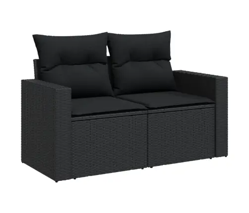 9-Osaline Aiadiivani Komplekt Patjadega, Must, Polürotang