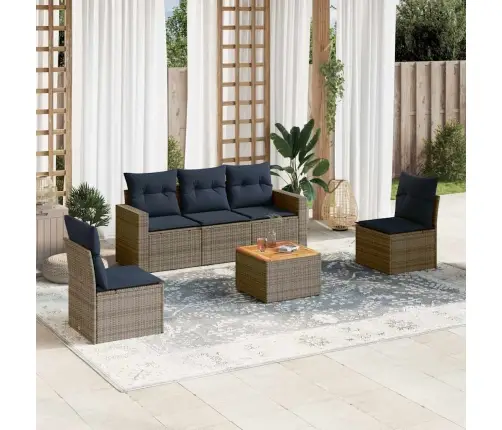 6-Osaline Aiadiivani Komplekt Patjadega, Hall, Polürotang