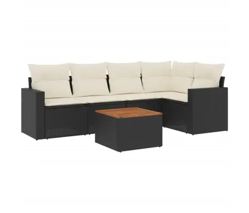 6-Osaline Aiadiivani Komplekt Patjadega, Must, Polürotang