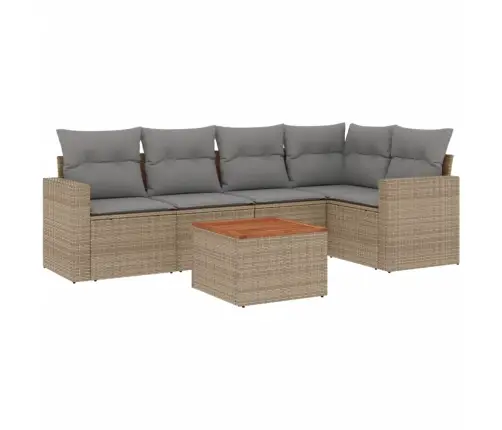 6-Osaline Aiadiivani Komplekt Patjadega, Beež, Polürotang