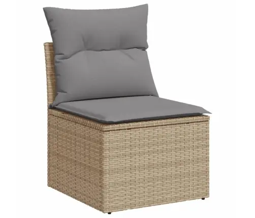 6-Osaline Aiadiivani Komplekt Patjadega, Beež, Polürotang