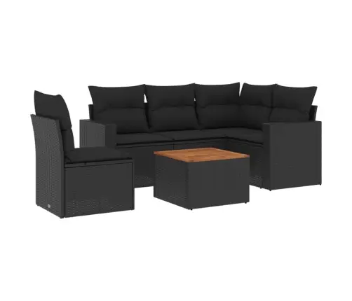 6-Osaline Aiadiivani Komplekt Patjadega, Must, Polürotang