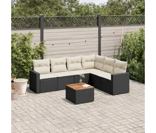 7-Osaline Aiadiivani Komplekt Patjadega, Must, Polürotang