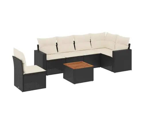 7-Osaline Aiadiivani Komplekt Patjadega, Must, Polürotang