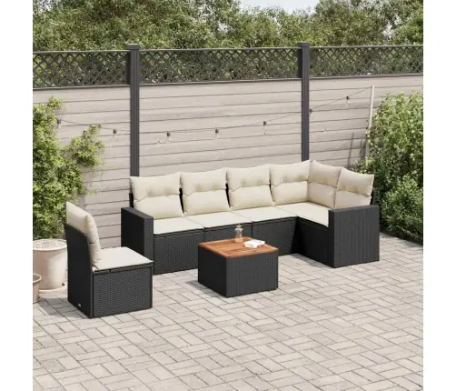 7-Osaline Aiadiivani Komplekt Patjadega, Must, Polürotang